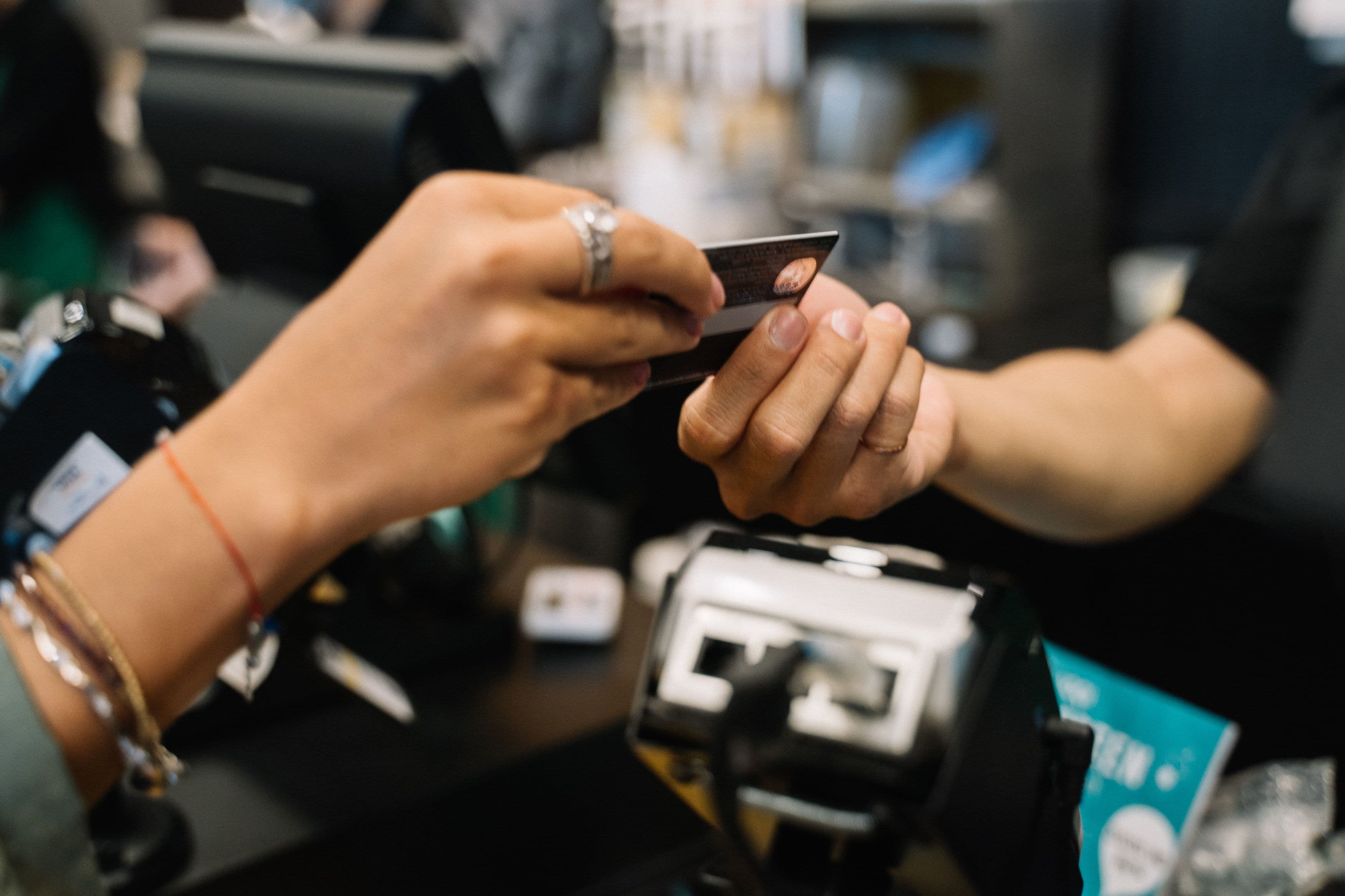 Paying by card on a card machine